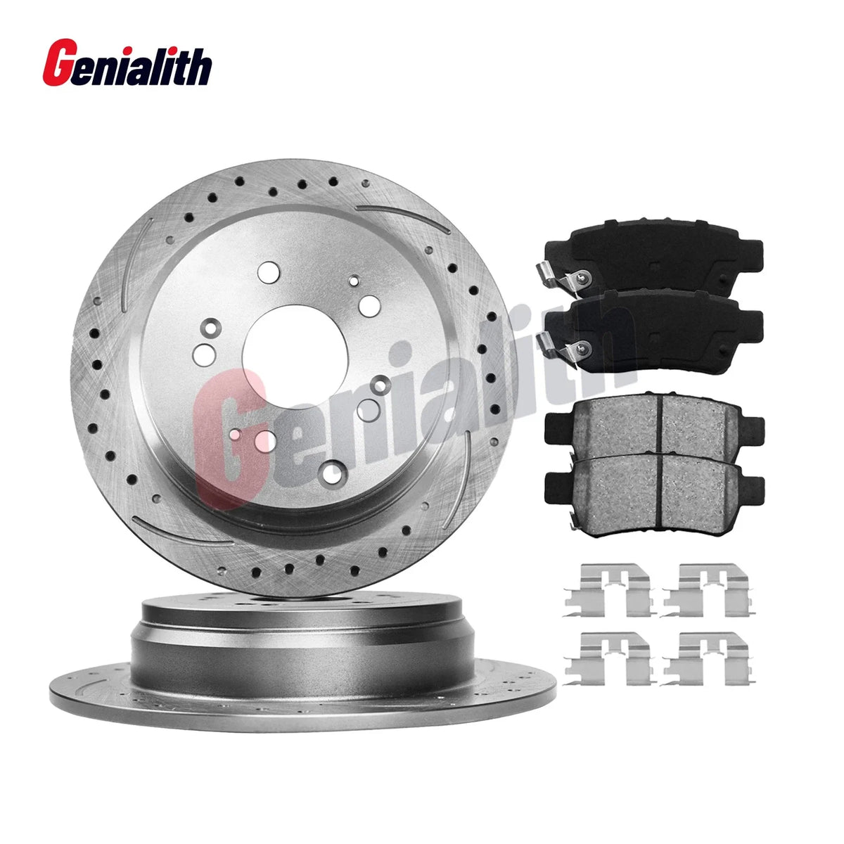 Set of 2 Rear Brake Rotors & Pads for Honda Odyssey (2005–2010) 12.3"