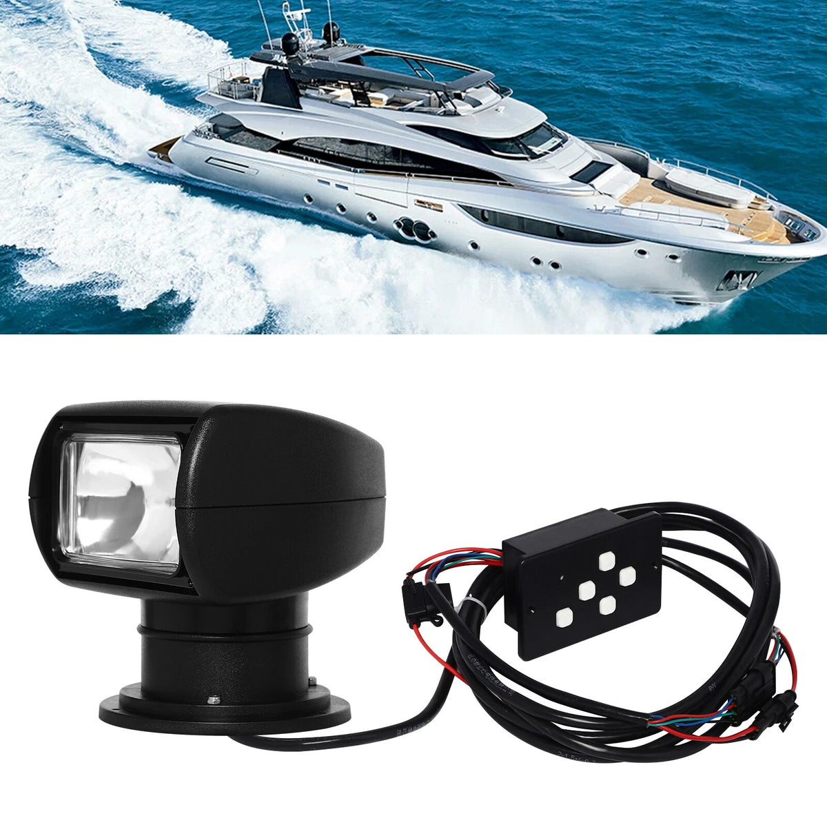 100W Spotlight for Marine Boat Car Truck (Remote Control)