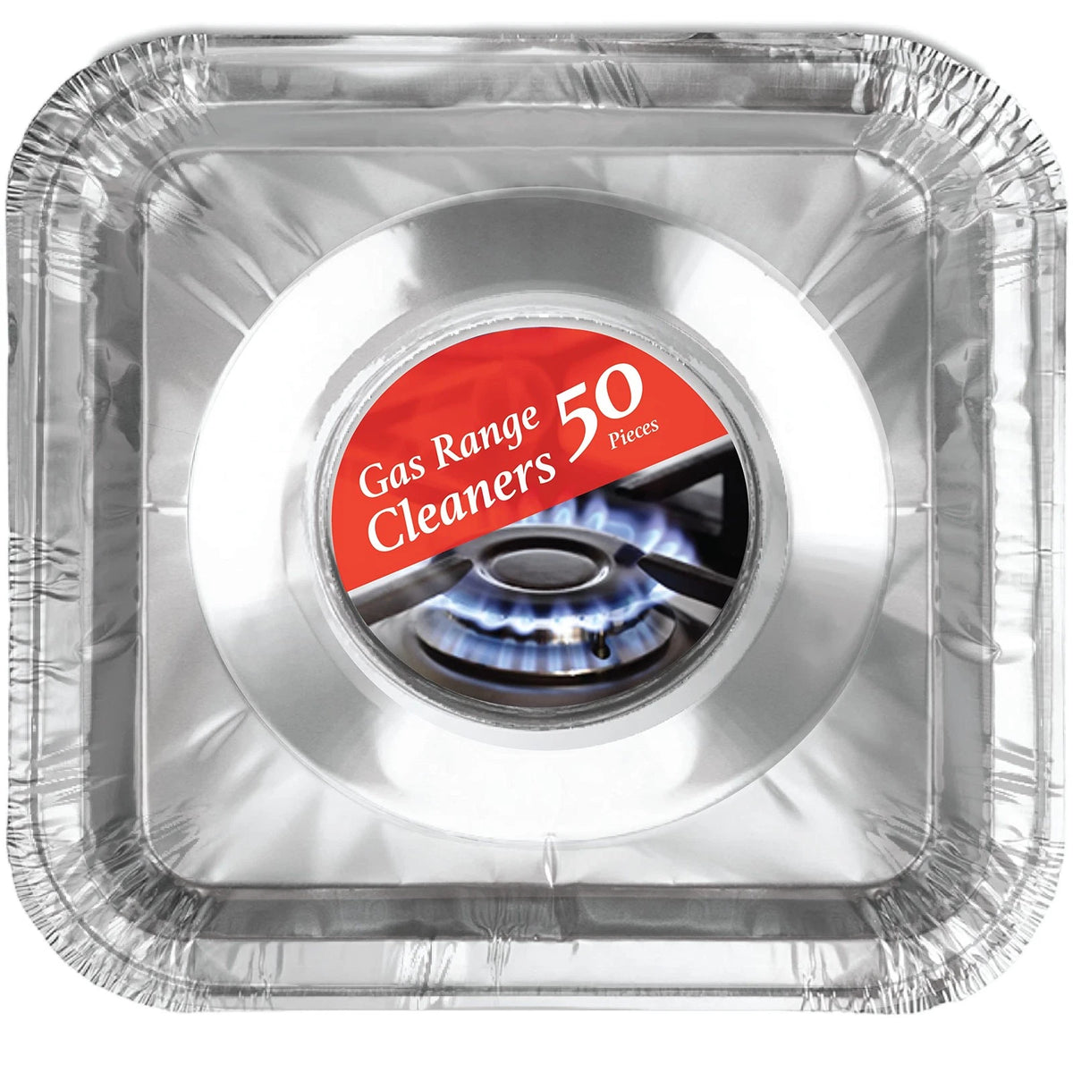 50 Pack Disposable Gas Burner Liners 8.5x8.5 Stove Top Covers