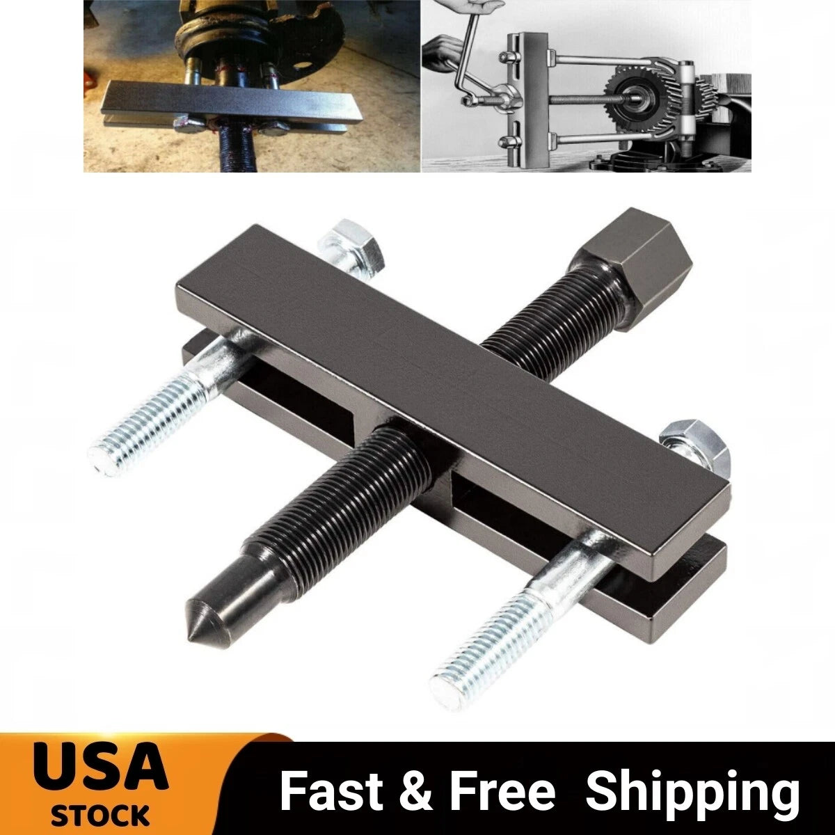 Gear and Pulley Puller Tool Kit with Forcing Screw 5-1/2" Long