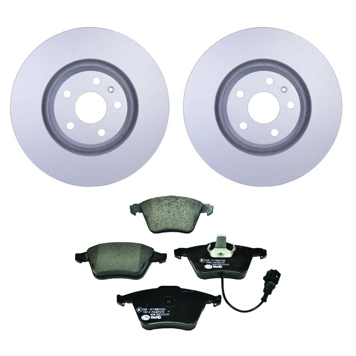 Hella Front Rotors & Low-Met Disc Brake Pad Kit for Audi TTS Quattro (2009–2015)