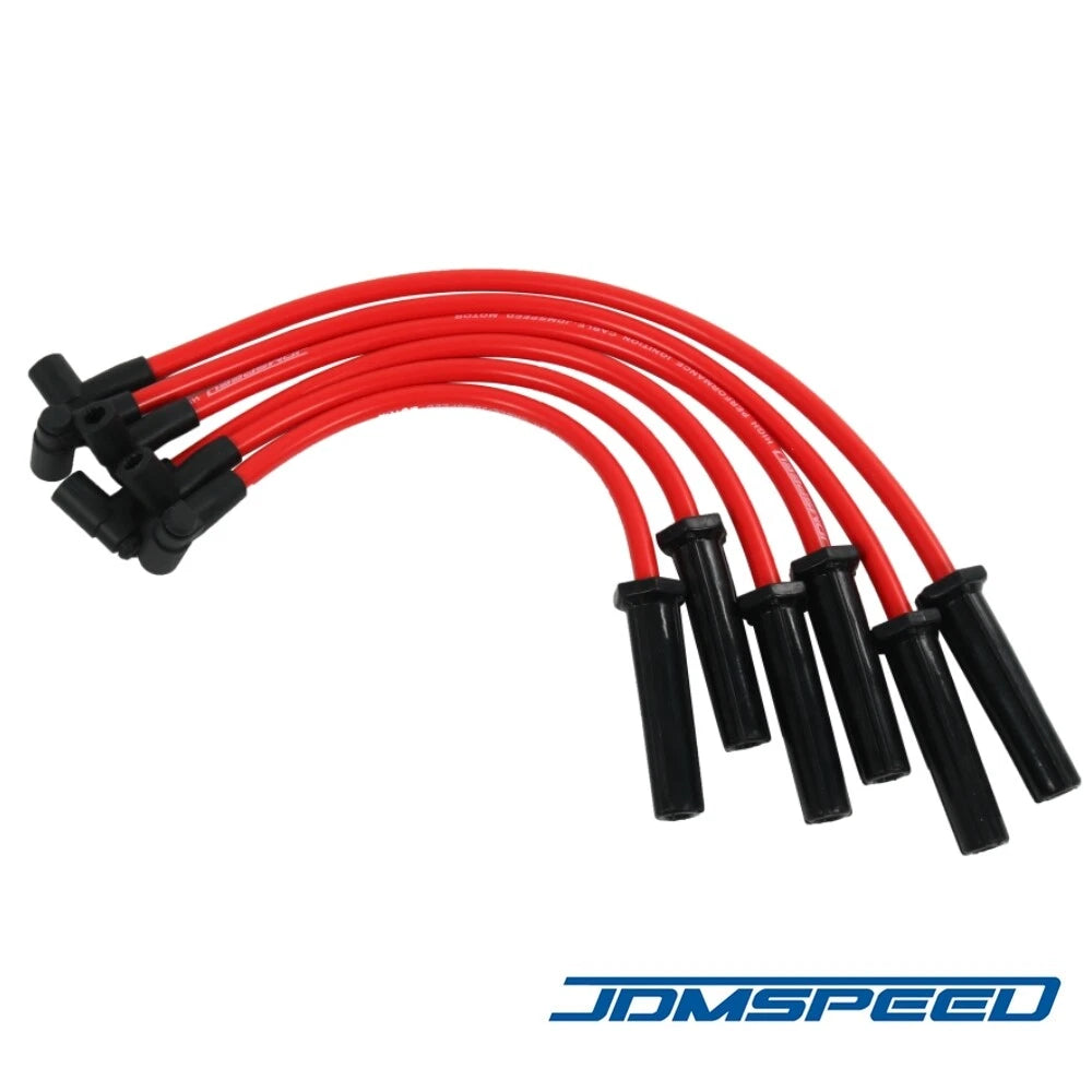 Red Spark Plug Wire Set for AMC Jeep 4.2L 258 HEI Distributor