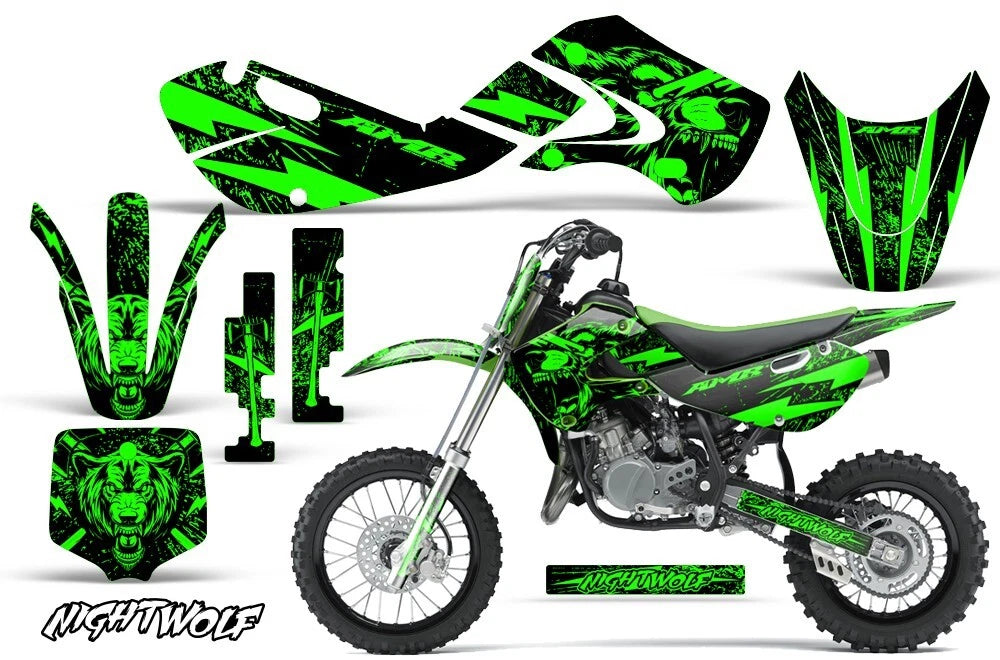 Graphic Stickers +#PLT Decals for Kawasaki KX 65 (2002–2018) & KLX 110 (2002–2009)