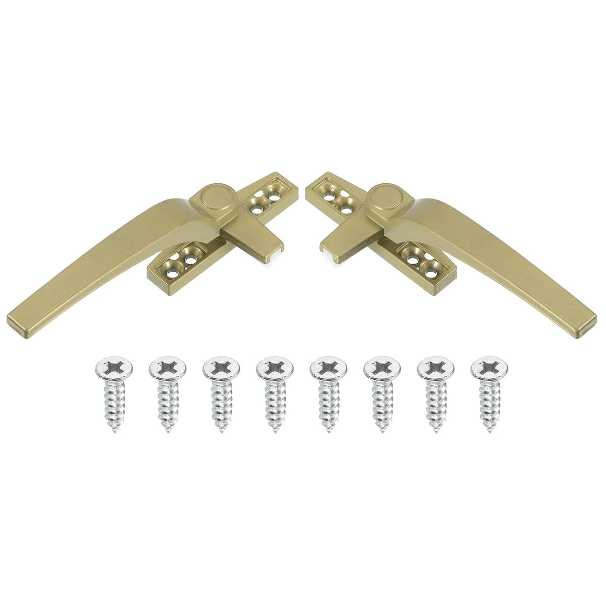 2X Casement Window Locking Handle for (Zinc Alloy, Champagne)