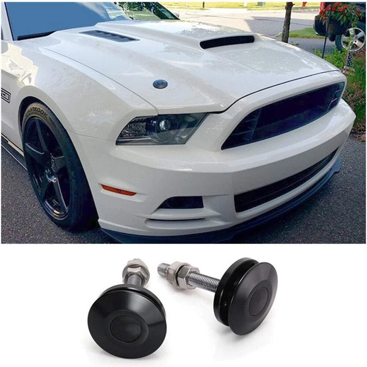 Push Button Quick Release Hood Pins Lock Clip Kit for Auto Car