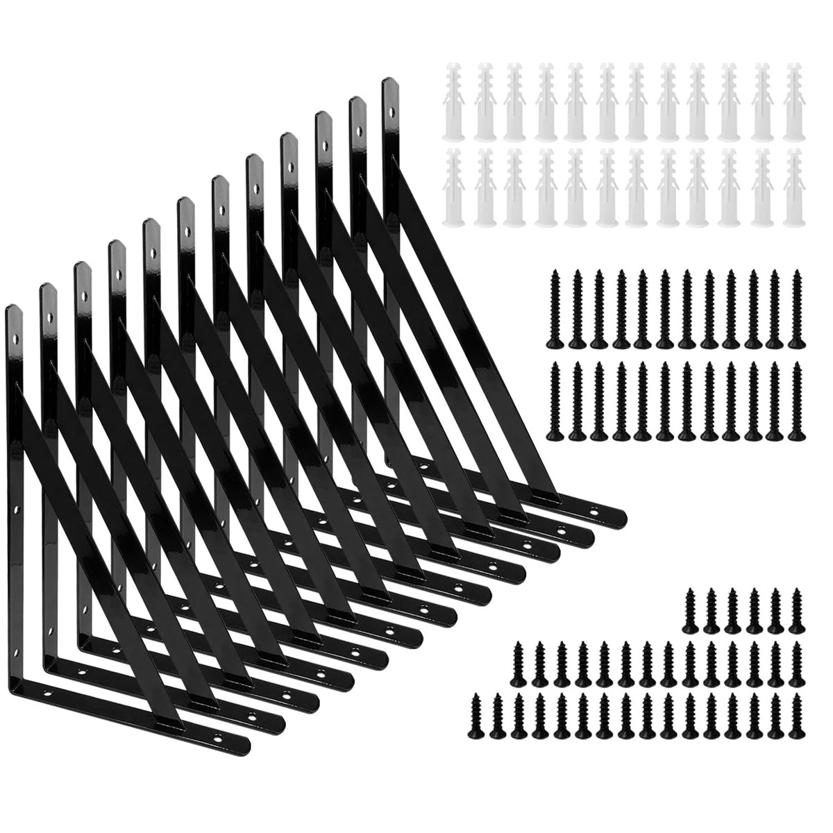 12" x 8" Heavy Duty Shelf Brackets for Various Applications