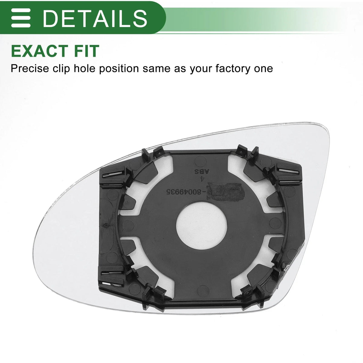 Right Side Mirror Glass Replacement for Audi A2 (2000–2005)