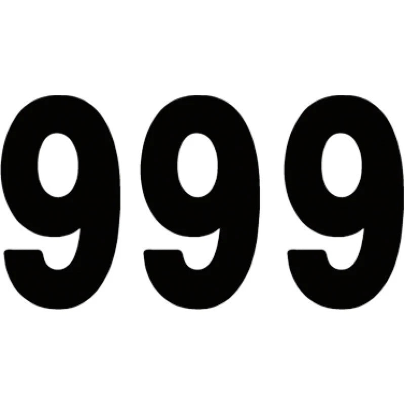 Pro Numbers for Factory Effex Black (02-4349)