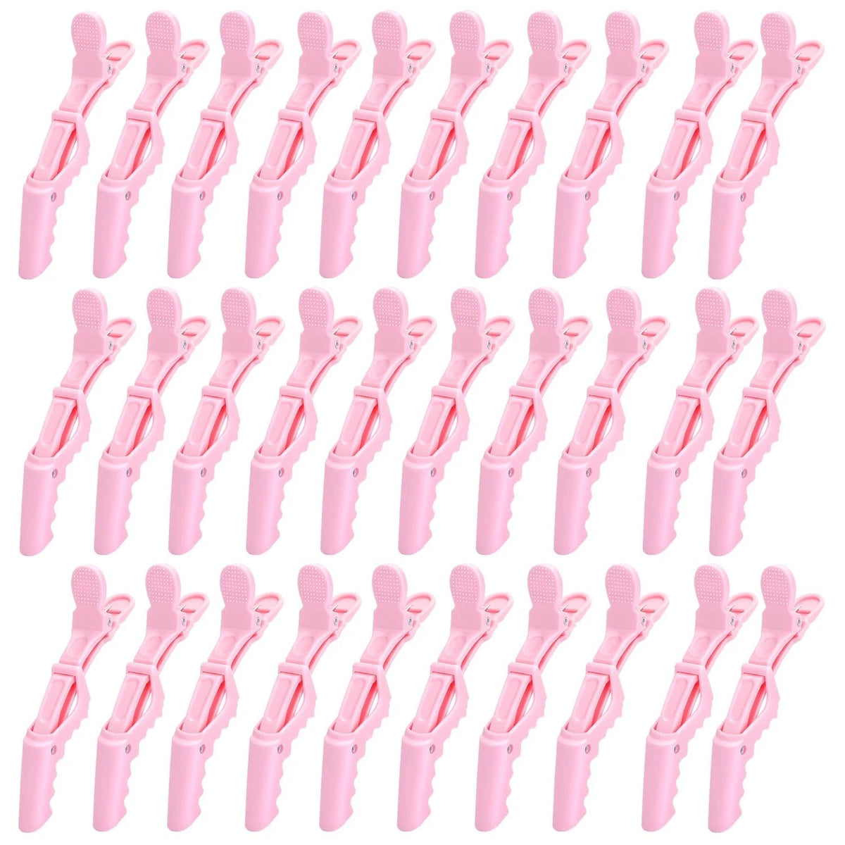 30 Pcs Alligator Hair Clip for Styling (Pack of 30) - Pink