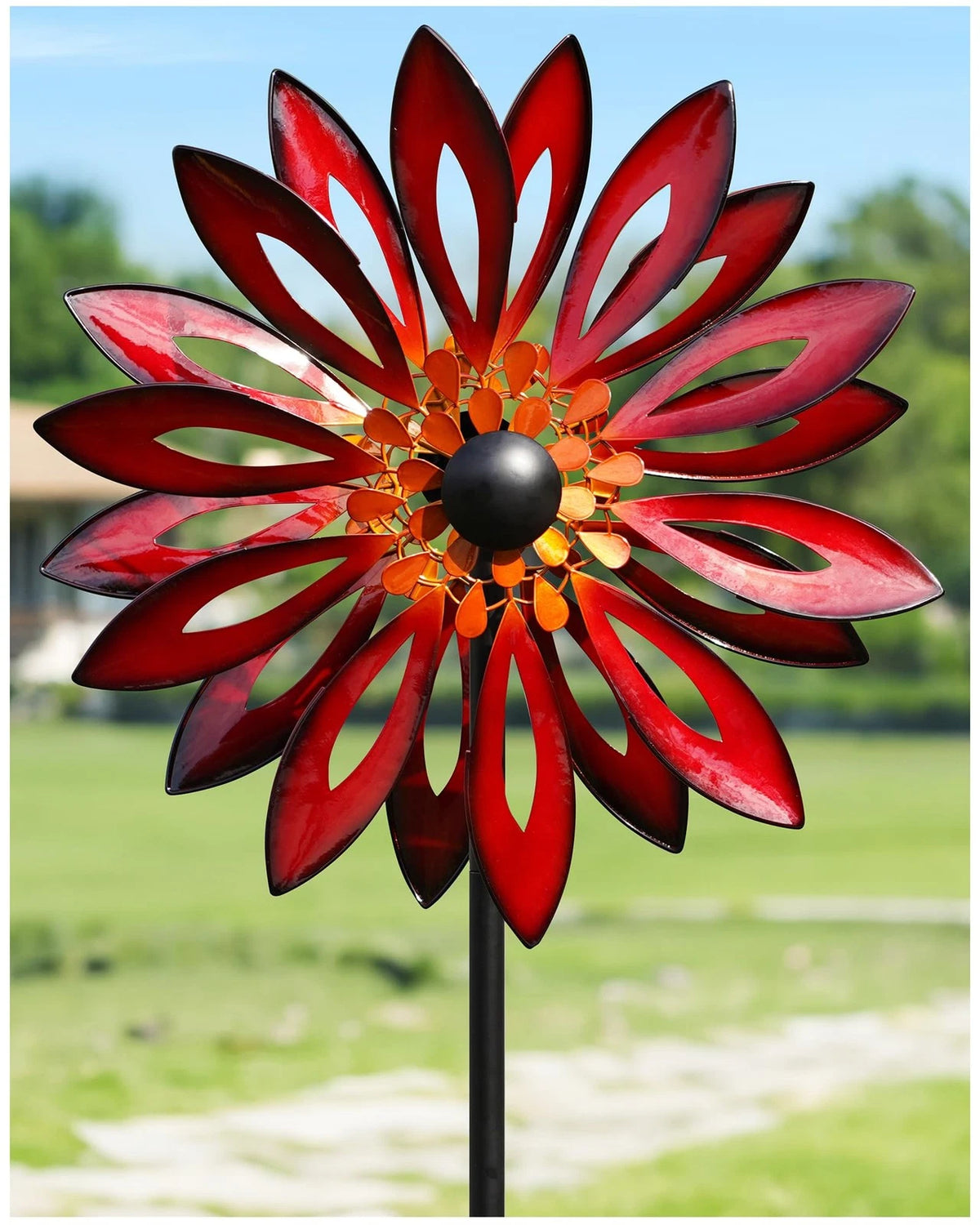 Metal Wind Spinners for Yard Garden (83" Tall)