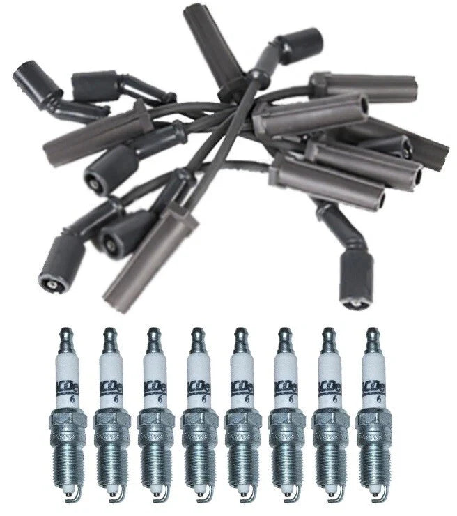 Ignition Wire Set & 8 ACDelco Rapidfire Spark Plugs for GMC Chevy V8