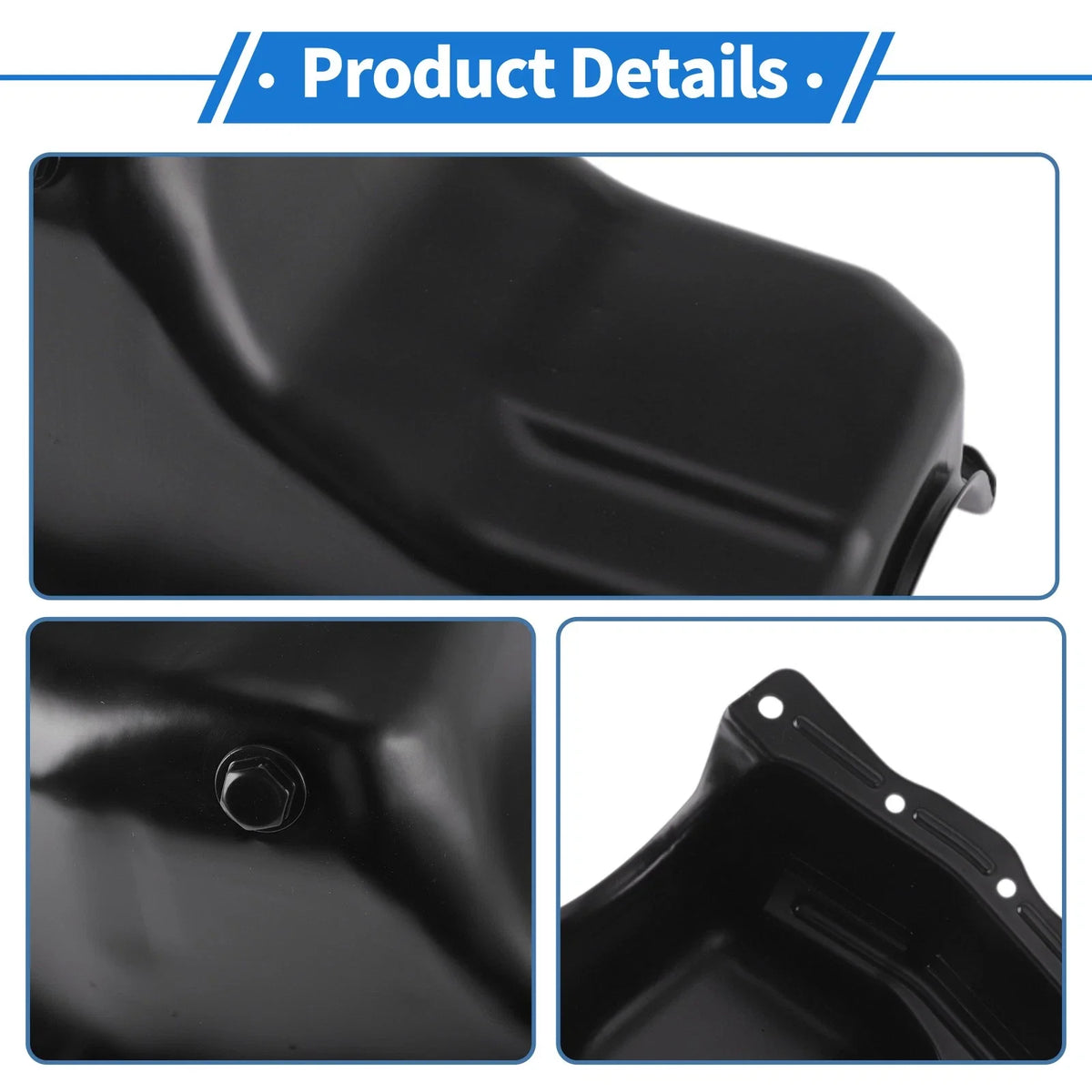 1 Pcs Engine Oil Pan for Chevrolet Astro (1986–1995) No.10054809 Iron Black