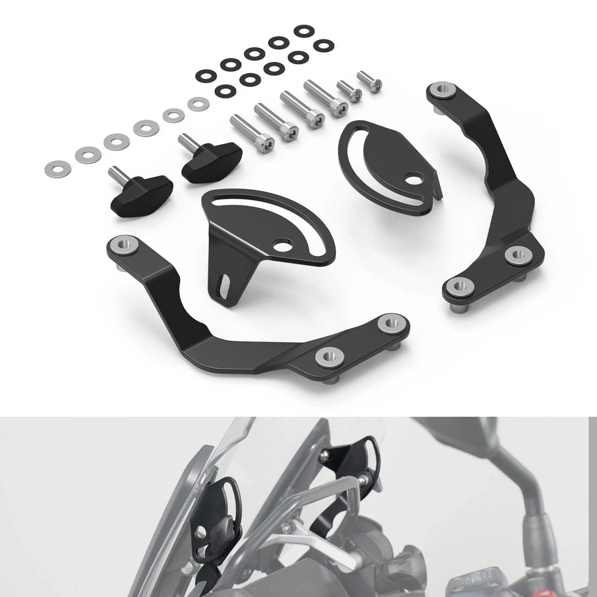 Windscreen Stabilizer Support Bracket for BMW R1250GS (2018–2022) R1250GS Adv (2018–2024)