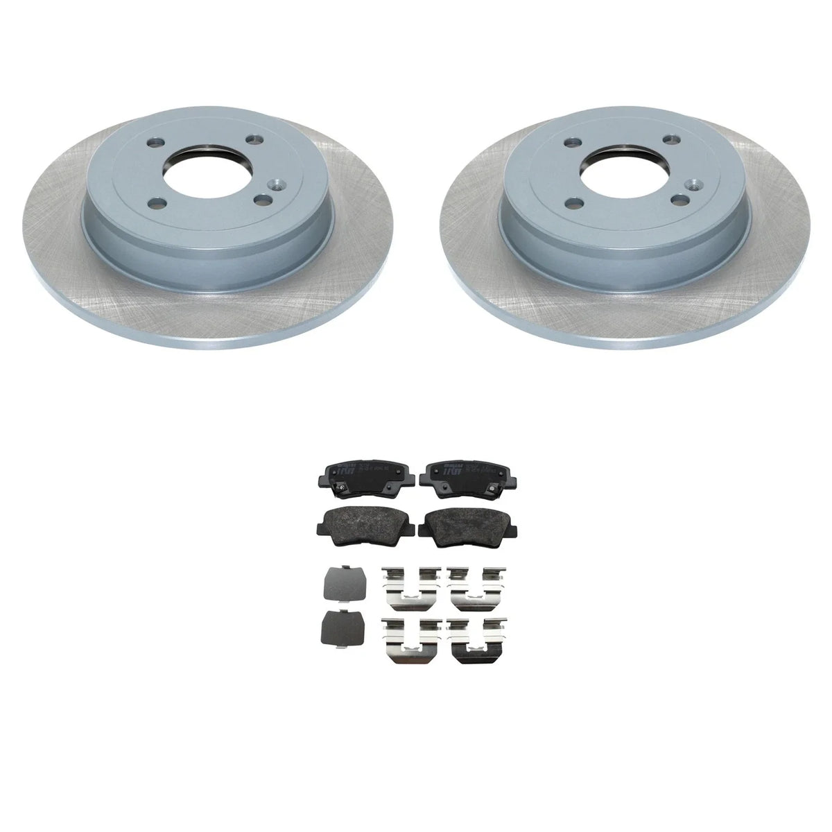 DuraGo Rear Rotors & TRW Pro Ceramic Brake Pads Kit for Accent Rio (2012–2017)