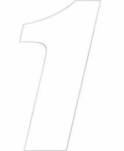 3 Pack Number Plate Decal "1" for One Industries Supercross Racing
