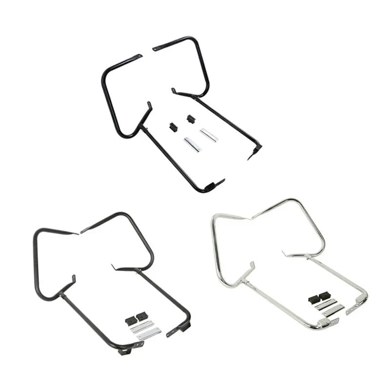 Chrome Saddlebag Guard Bracket Bar for Harley Touring (1997–2008)