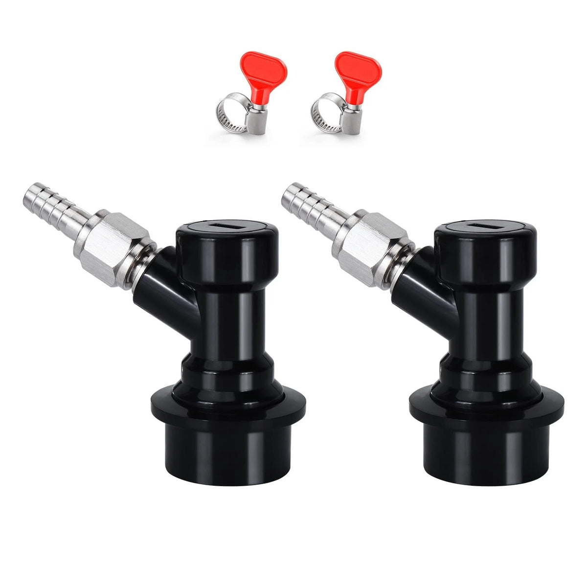 2X Ball Lock Disconnect for MRbrew (Stainless Steel, Black)