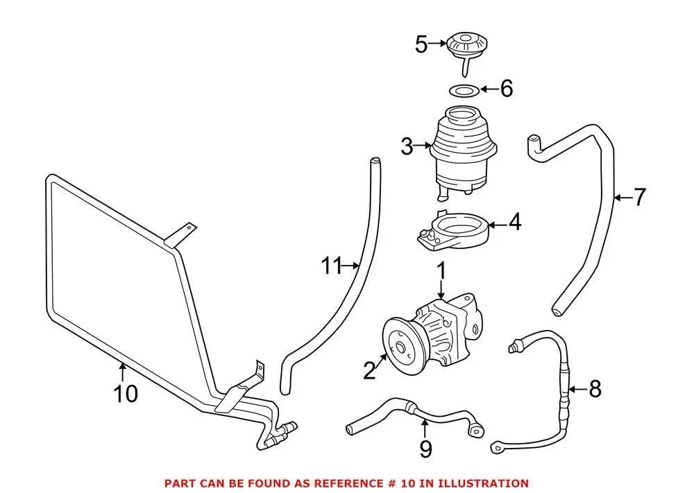 Power Steering Cooler Line for BMW Z3 (1996–2002) OEM