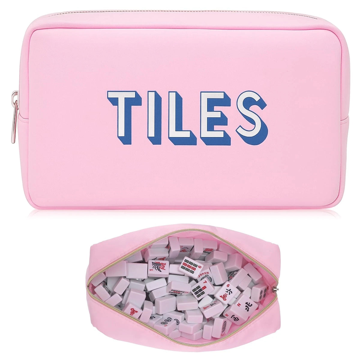 Empty Mahjong Bag for American Mahjong Tiles with Zipper Storage