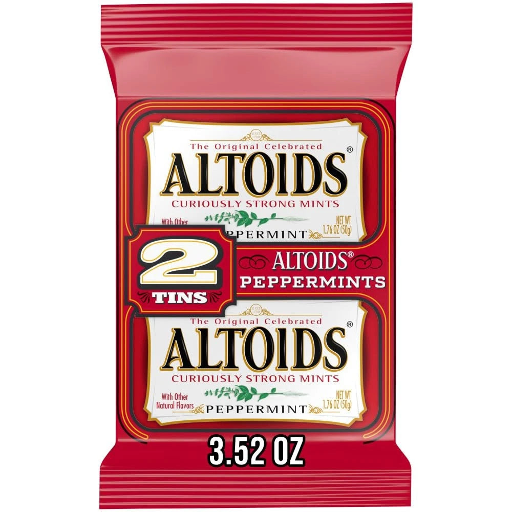 Pack of 2 Altoids Peppermint Breath Mint Tins 3.52 Oz