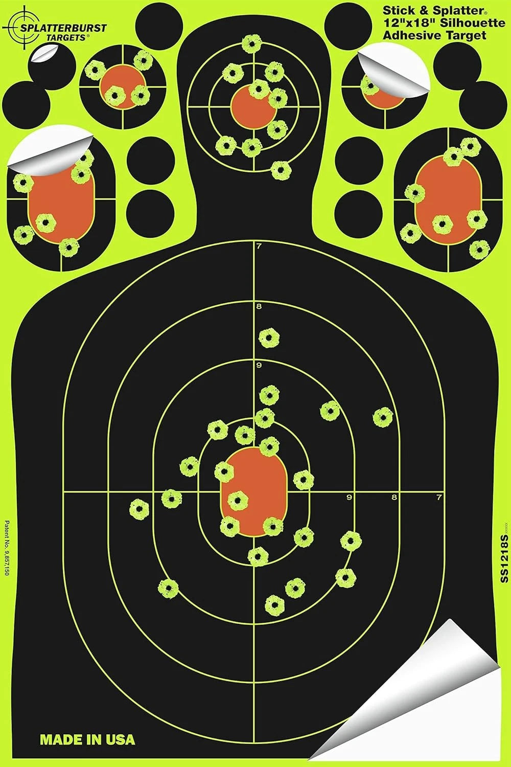 25 Pack Splatterburst Targets for Stick & Splatter Silhouette (12x18 inch)