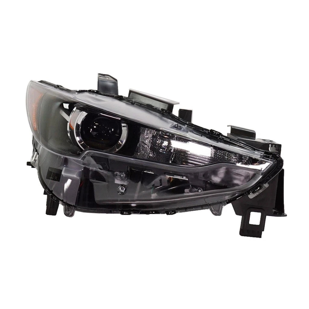 Passenger Side Headlight for Mazda CX-5 (2017–2021) | KLX-KSI-6360367-CL360A50, MA2503151, LED Clear Lens Black/Chrome