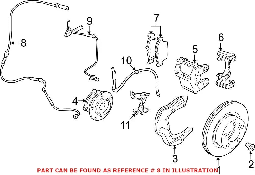 Disc Brake Pad Wear Sensor for BMW (OEM 34356792289)