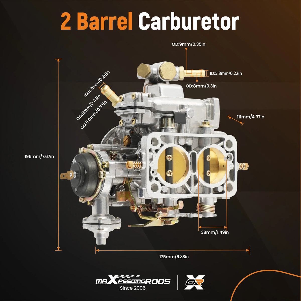 Universal Carburetor for Mercedes-Benz 280 1973–1976, BMW 320i 1977–1983