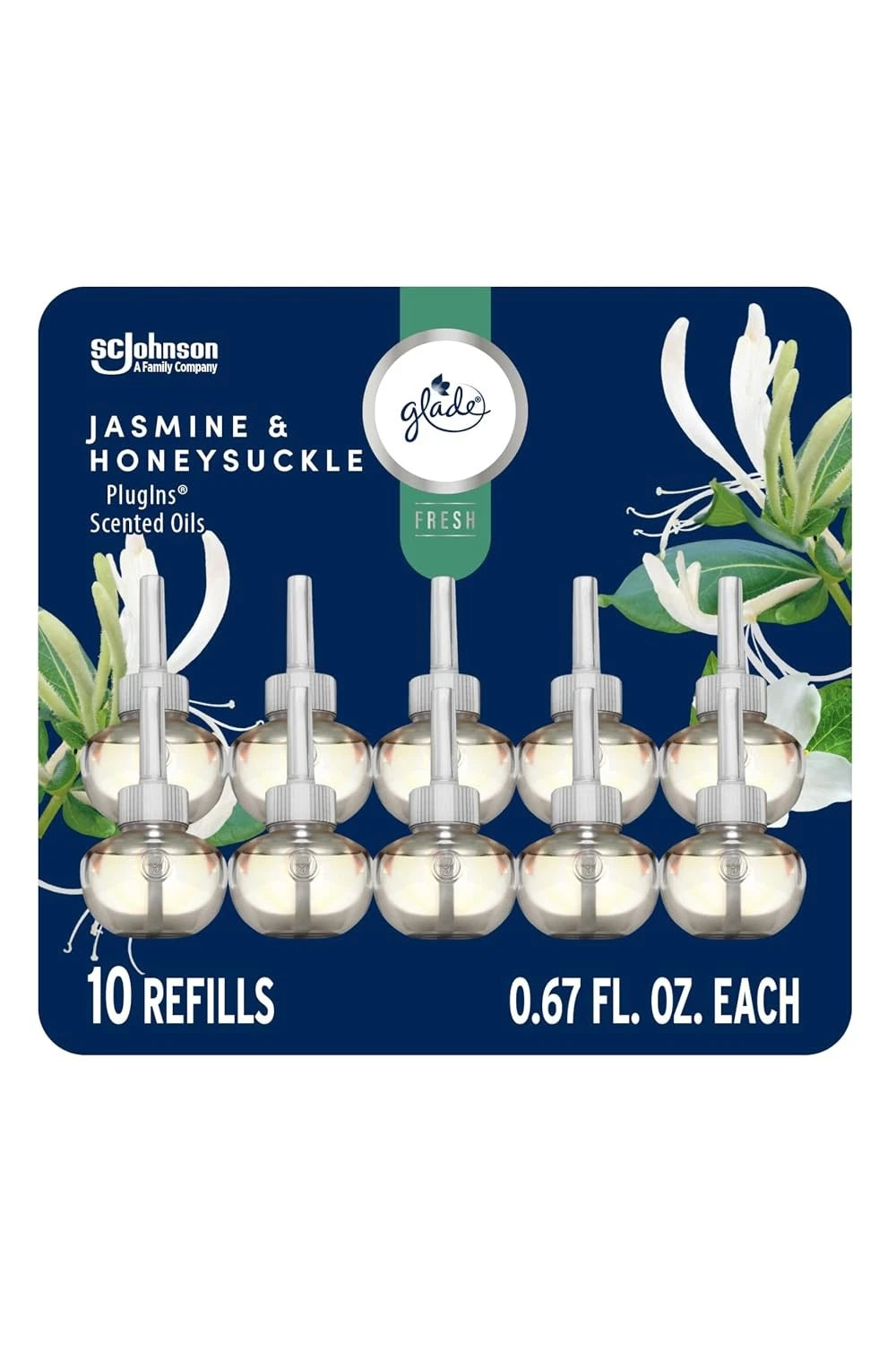 Jasmine & Honeysuckle Air Freshener Refills for Glade PlugIns (No Part Numbers)
