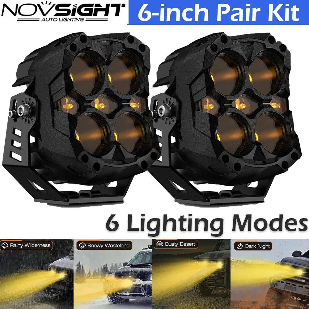6 Inch LED Pod Work Spot Driving Light for NOVSIGHT (2010–2023)