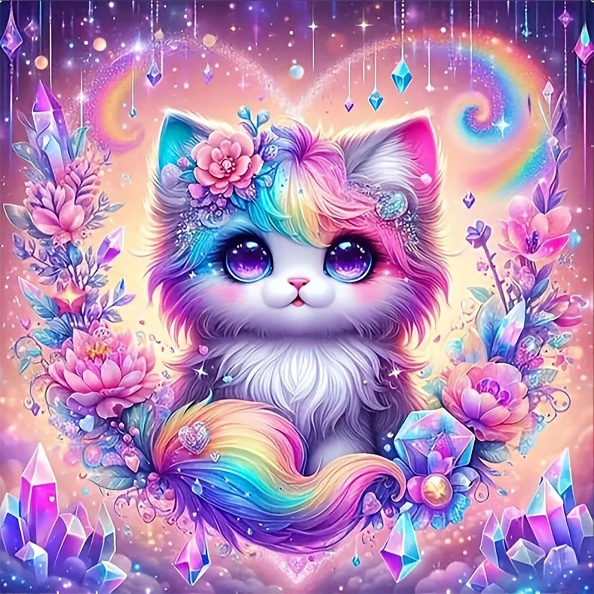 5D Diamond Art Kit for Cat Lovers (DIY Painting)