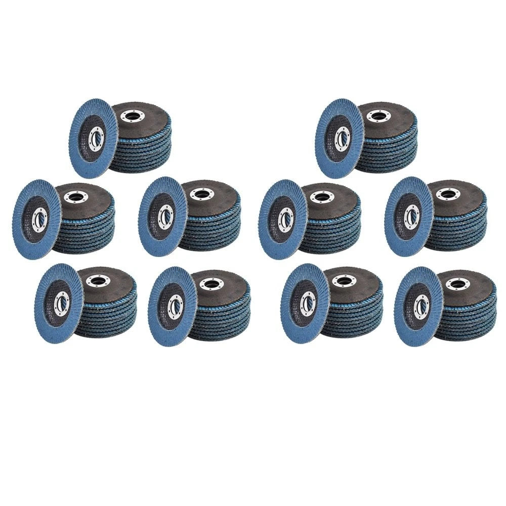 40 Grit Zirconia Flap Disc 4-1/2" x 7/8" for Sanding Grinding (100 Pack)