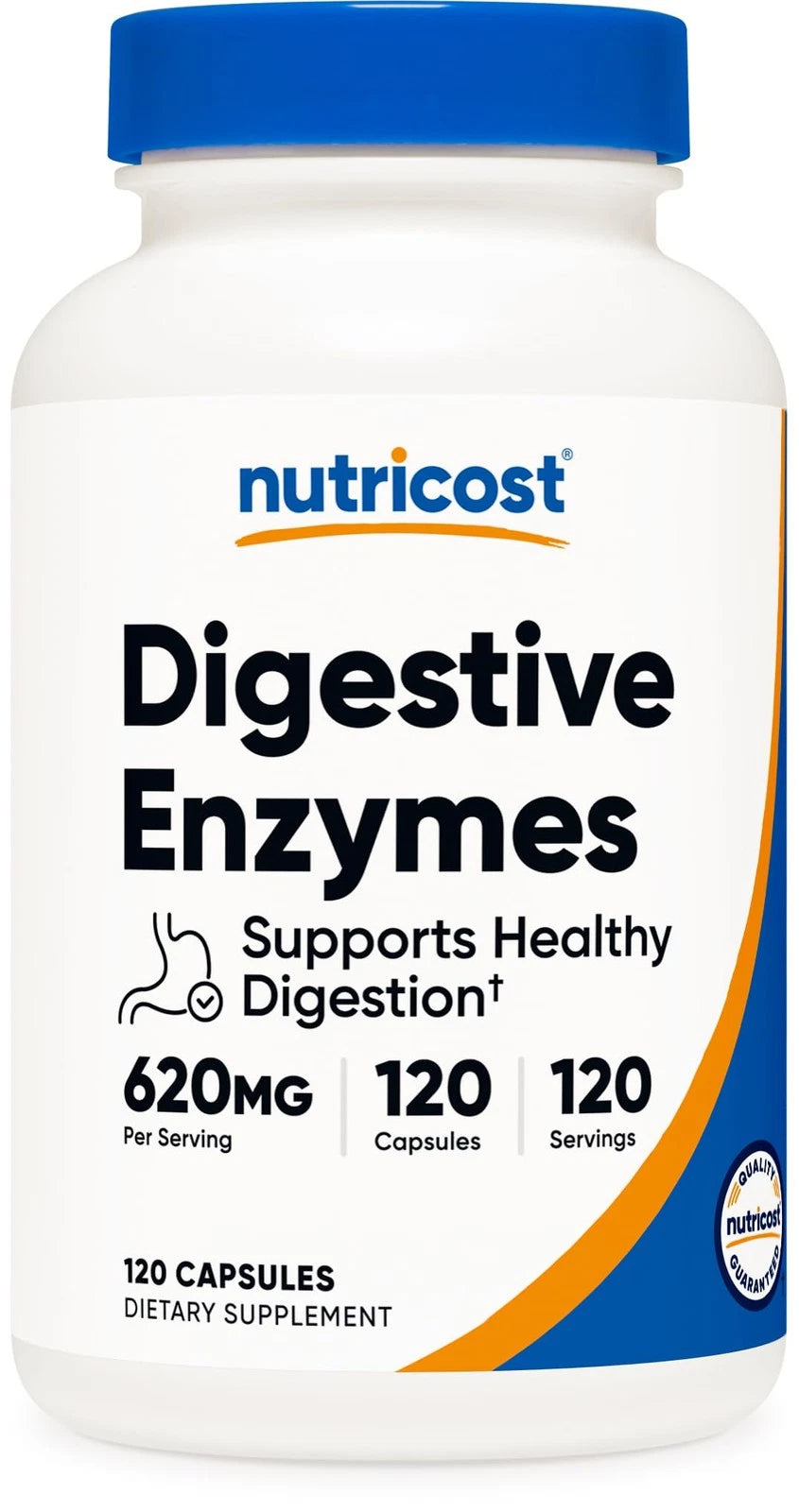 Digestive Enzymes 620mg for Nutritional Support (120 Capsules)