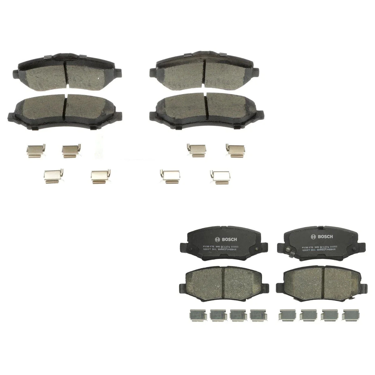 Bosch QuietCast Disc Brake Pads Kit for Dodge Jeep (Front & Rear)