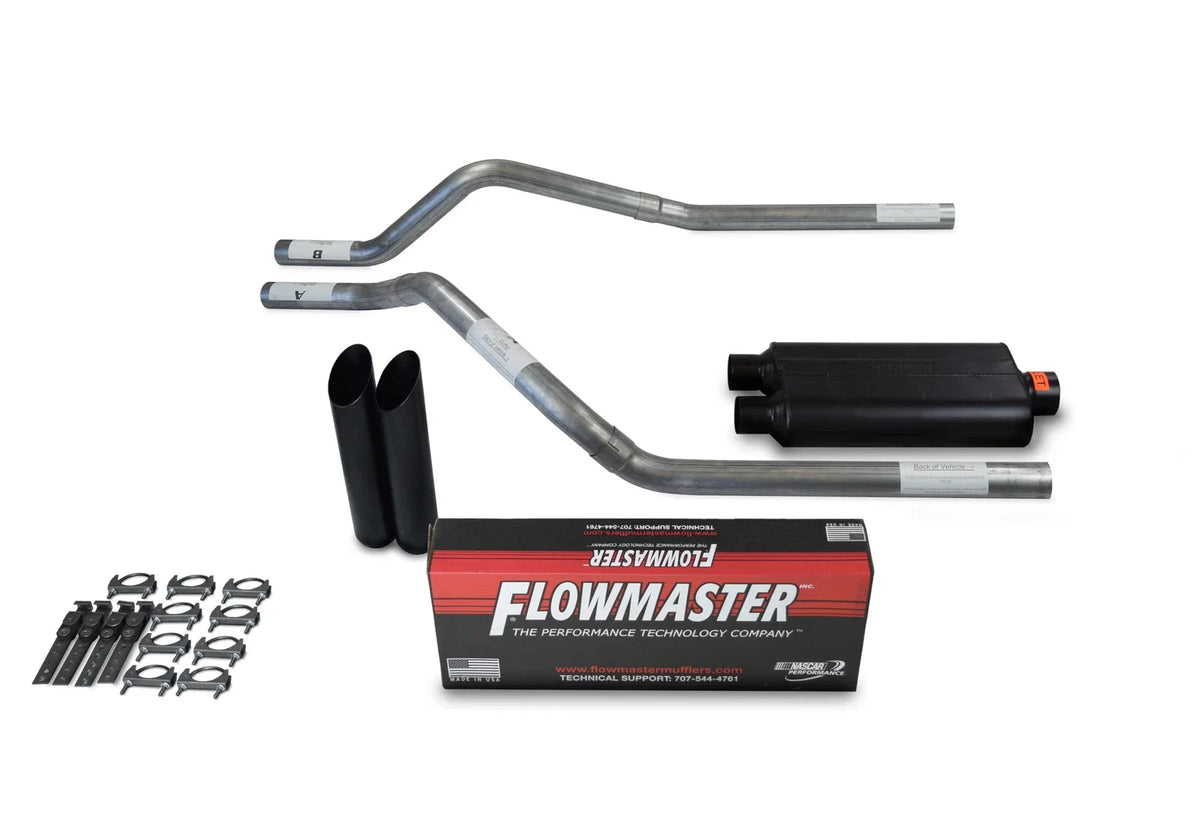 Dual Exhaust Kit for GMC Jimmy (1995–1999) - Flowmaster 50 Series Black Tip