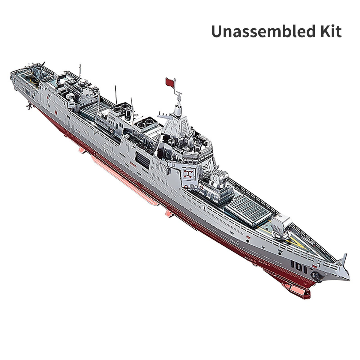 1/1000 Metal Unassembled Sheet 055 Destroyer Boat Model DIY Kit