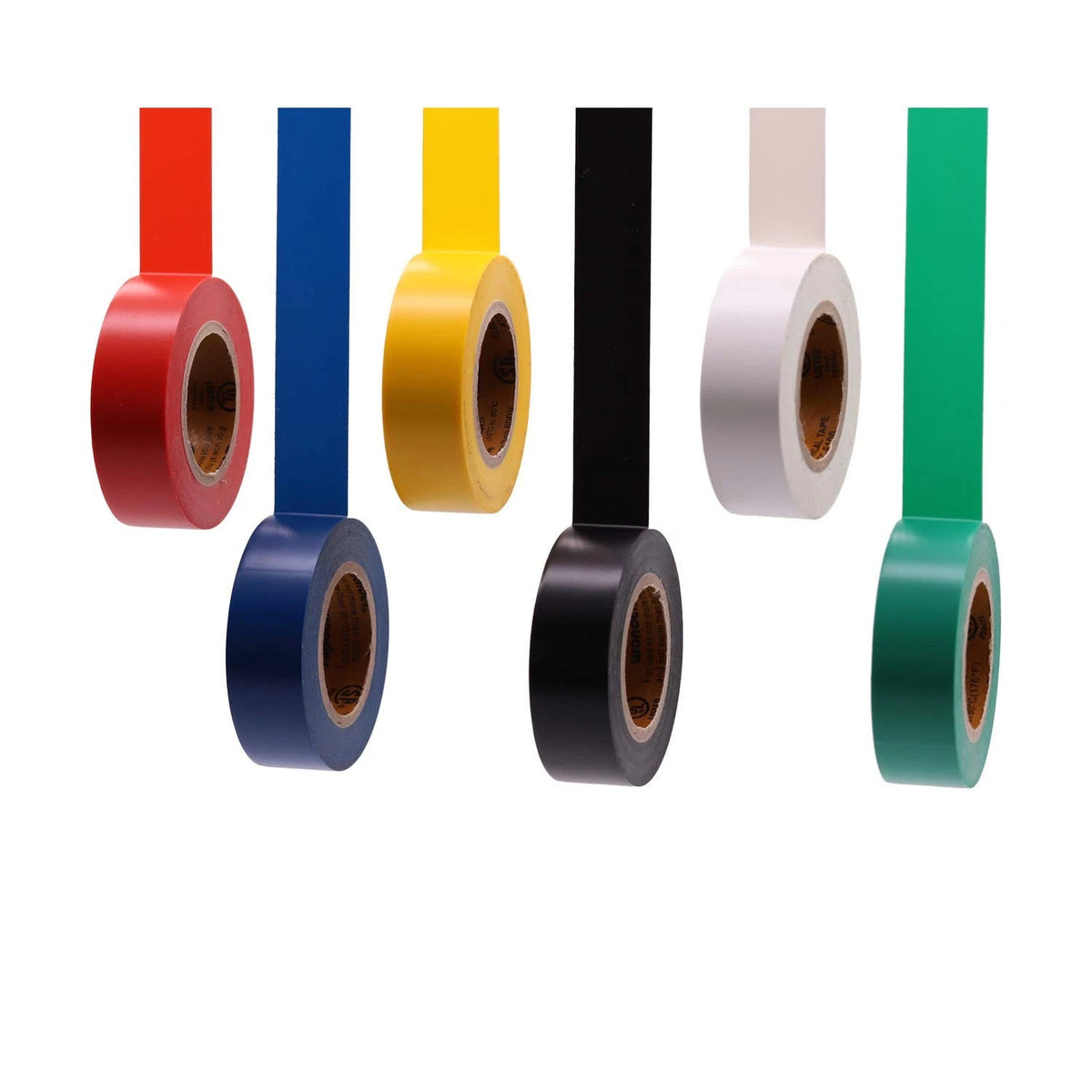 6 Pack Electrical Tape 0.7-Inch x 30 Feet (600V)