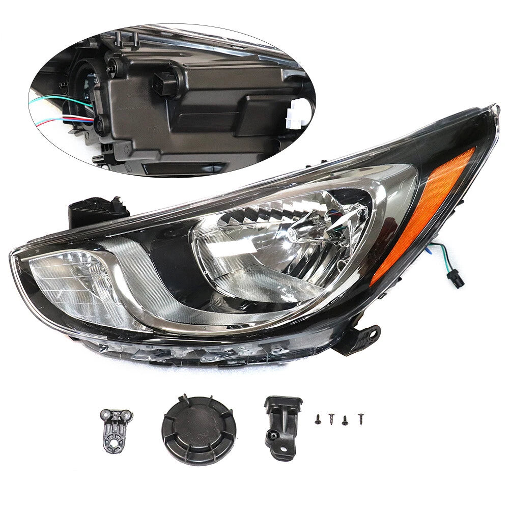 Driver Side Halogen Headlamp for Hyundai Accent (2012–2014) 921011R010, HY2502163