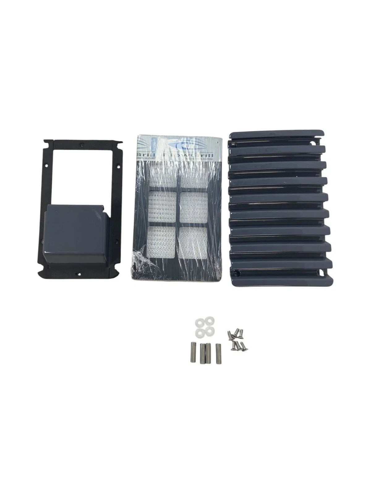 Flow Grill Ventilation Louver Frame for 11.25" x 6.75" Grey w/ Filter