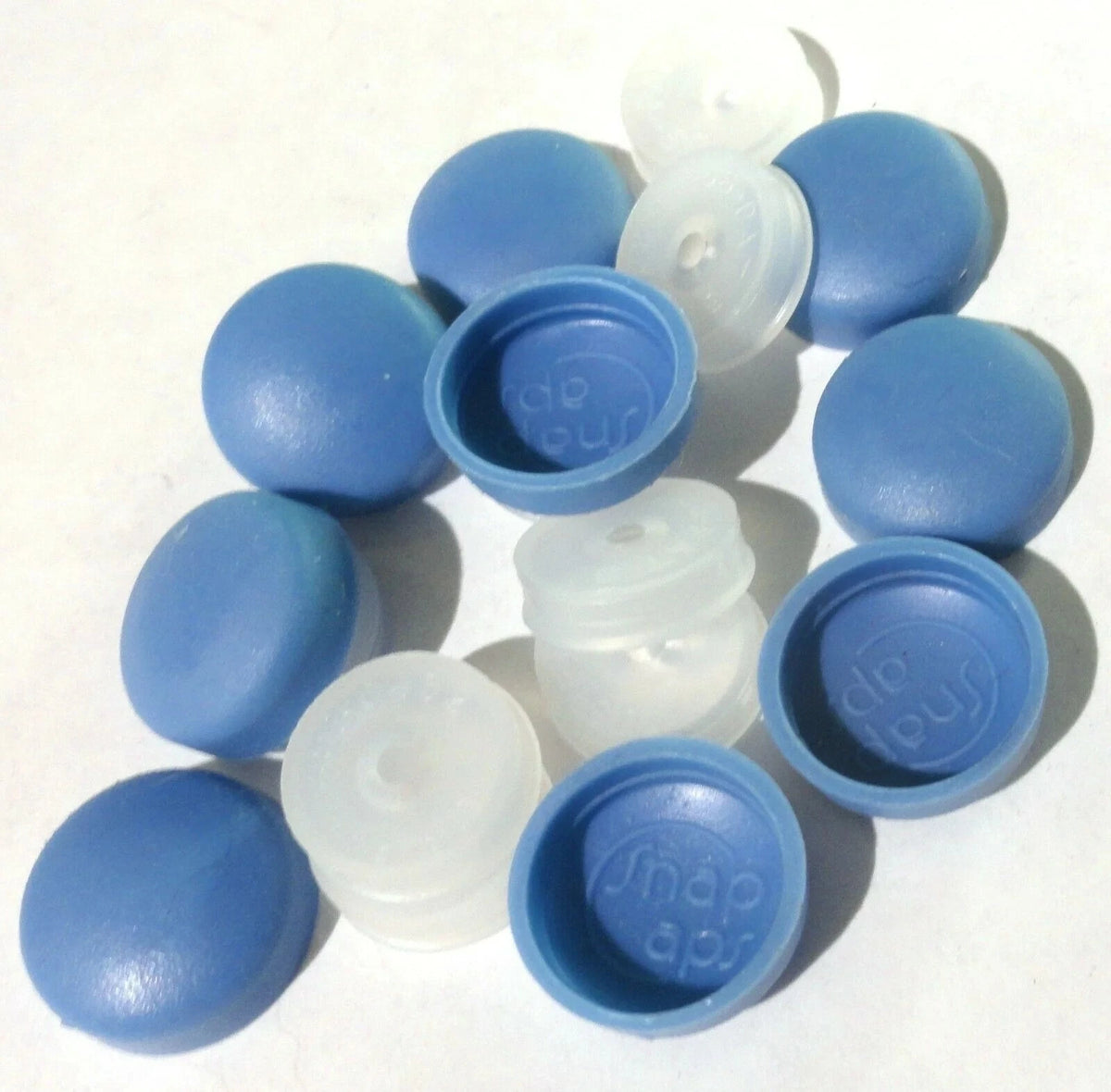 Set of 10 PD Screw Head Covers for #10 #12 M5 Flat Back Sky Blue (12-149)