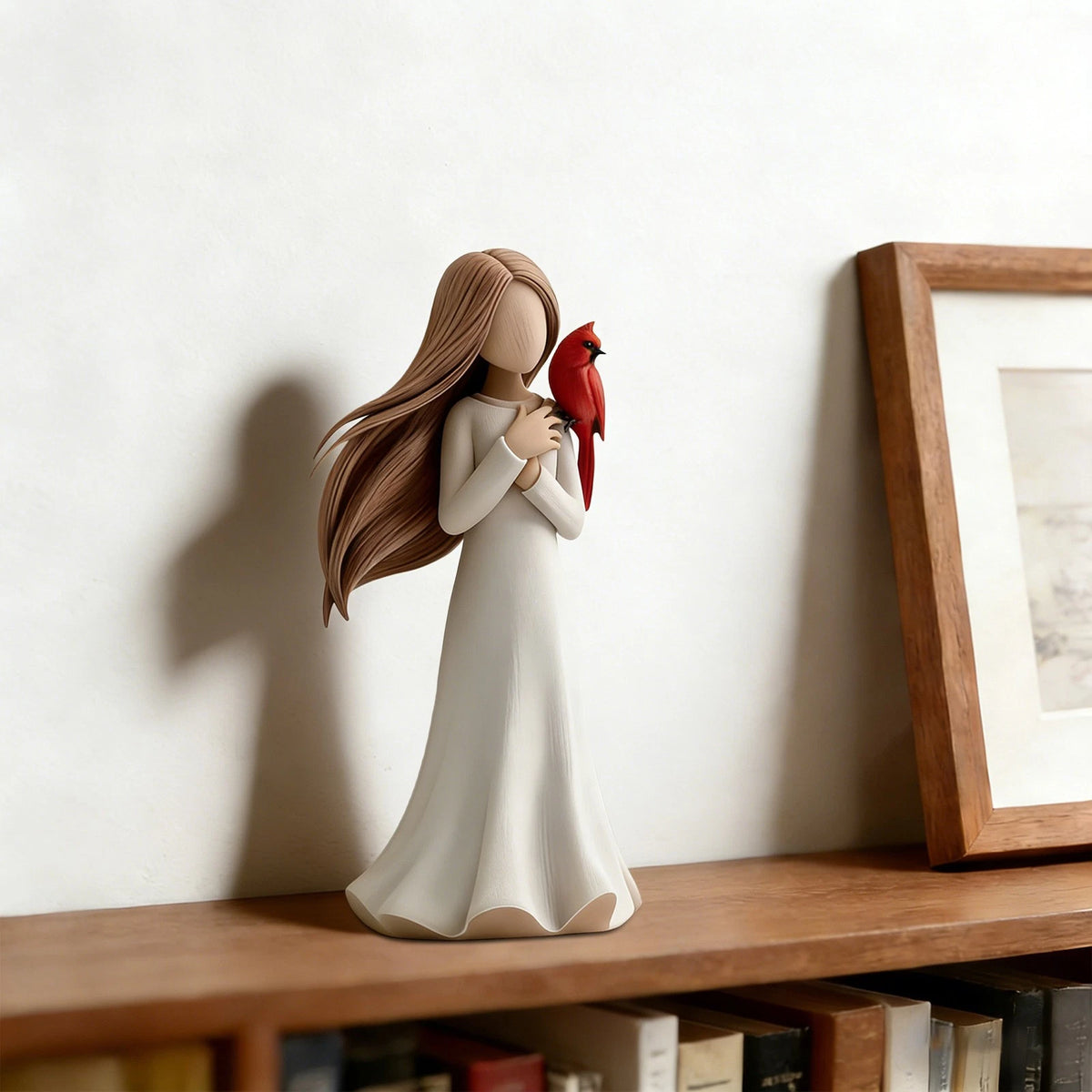5.5" Cardinal & Angel Remembrance Figurine Peace Memorial Statue