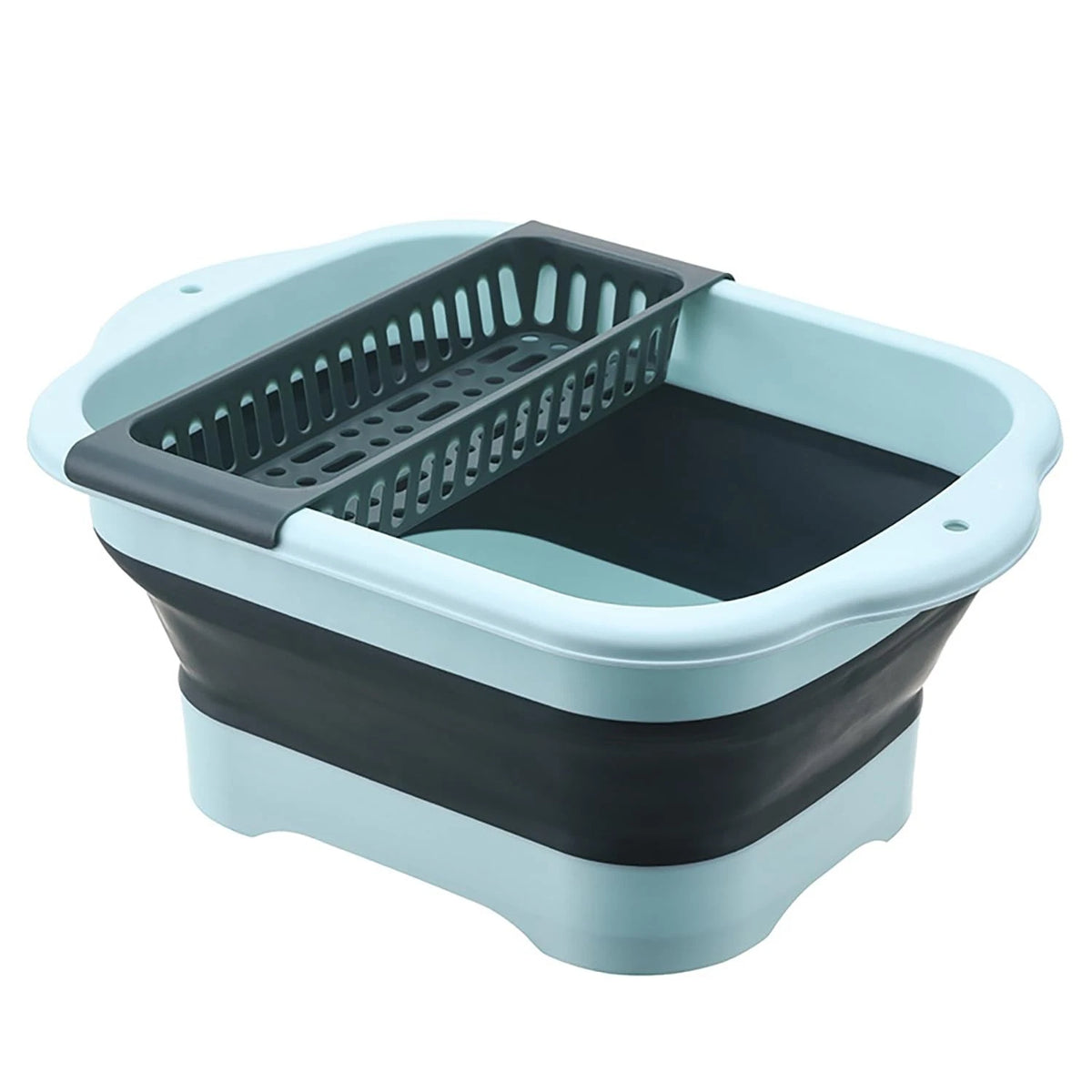 2.98 Gallon Collapsible Dish Basin with Drain Plug for Outdoor Use