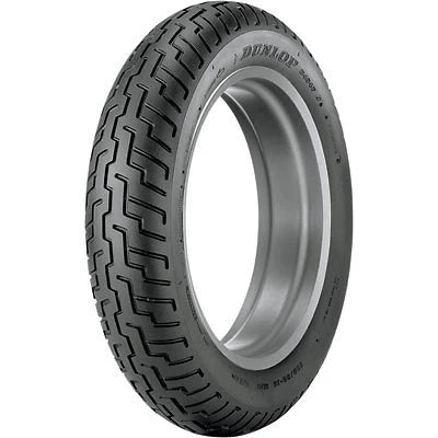 100/90-19 Dunlop D404 Front Motorcycle Tire Black Wall