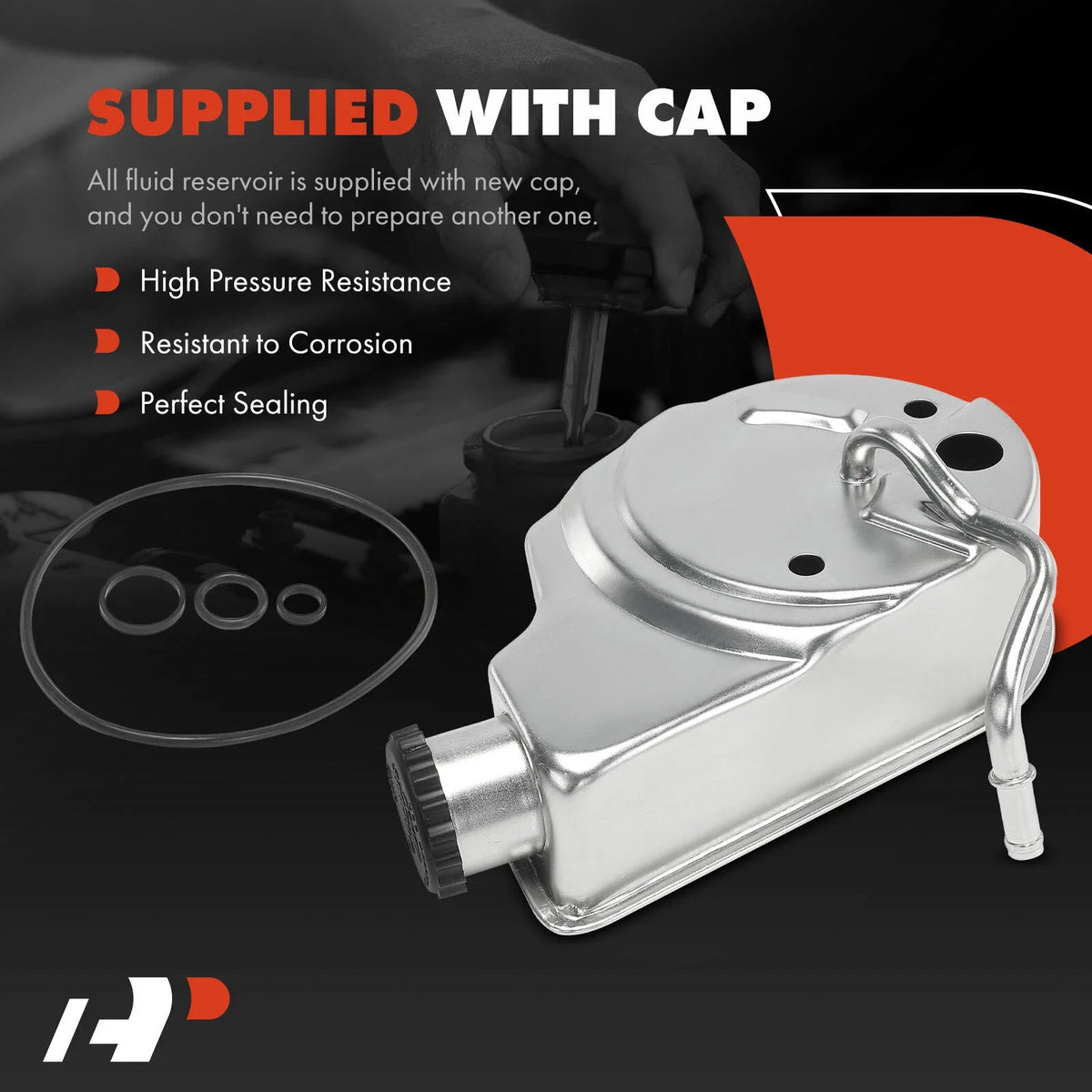 Power Steering Reservoir with Cap for Chevy Tahoe GMC Sierra 1500 Yukon (2000–2006)