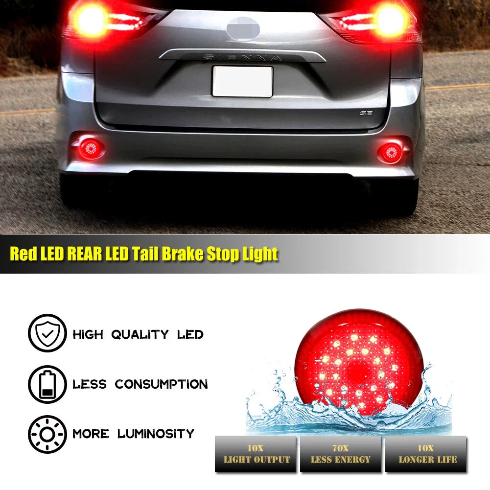2PC LED Brake Tail Lights for Scion iQ, xB, Toyota Sienna, Corolla