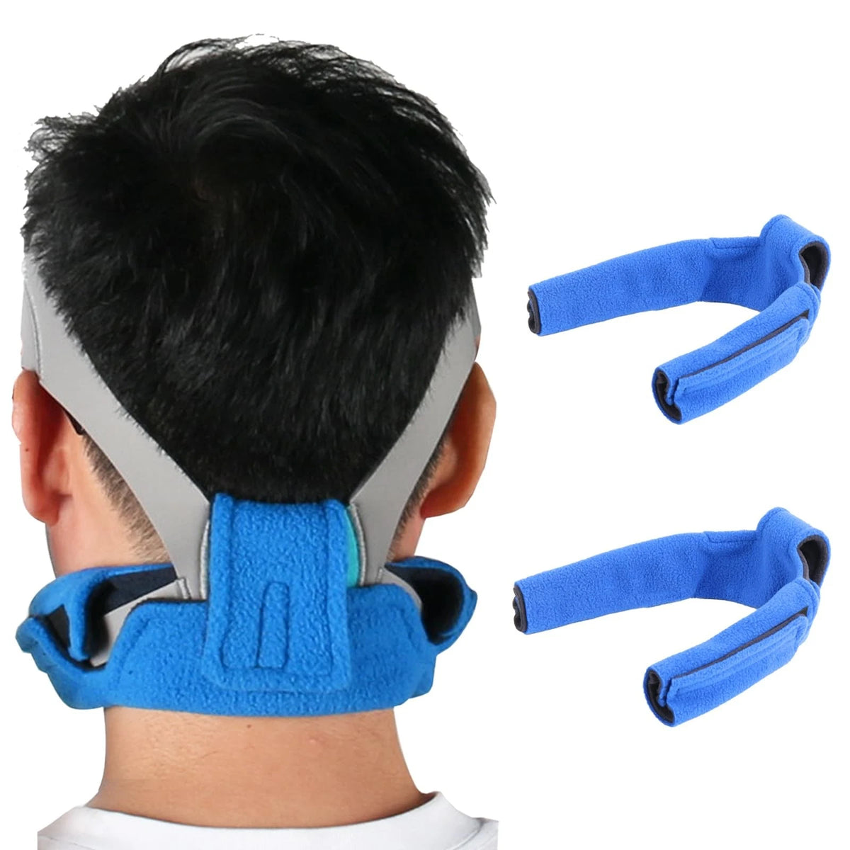 2 Pack Neck Pad for CPAP Headgear Strap Covers (Comfortable Blue)