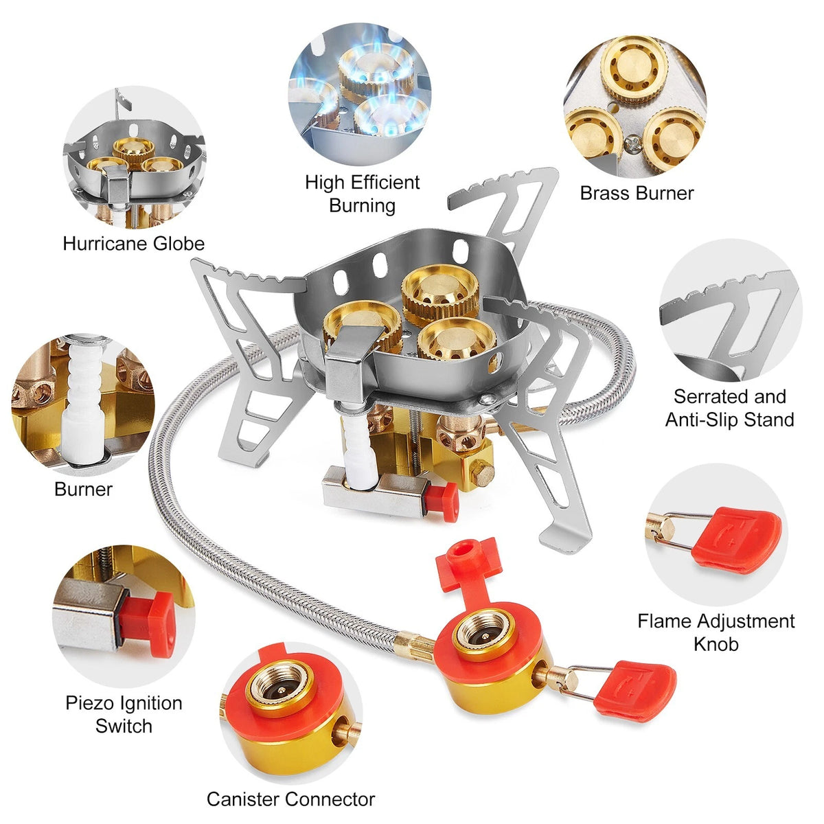 1 LB Propane Tank Adapter for Camping Gas Stove (FREE SHIP)