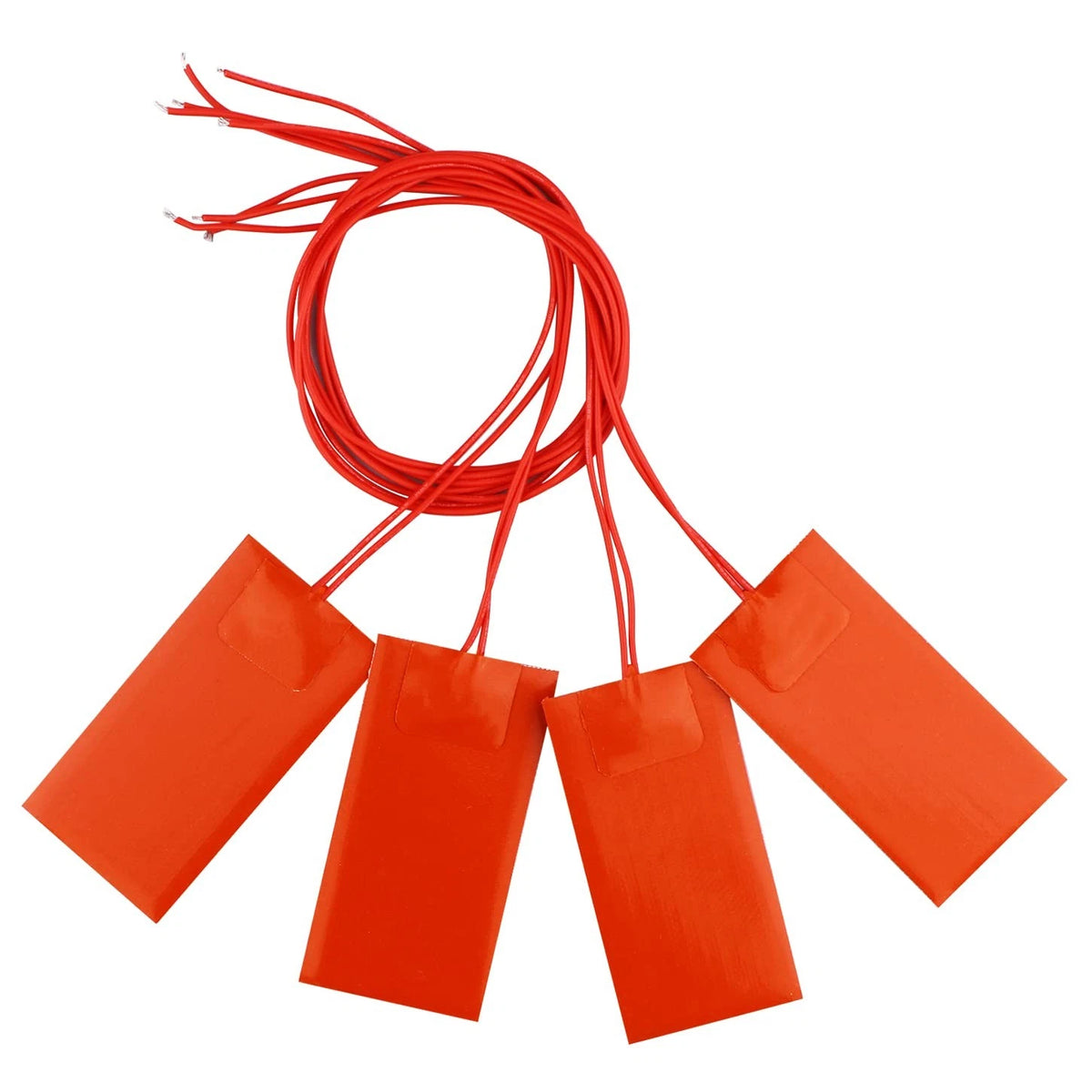 Set of 4 Silicone Heating Pads for 12V Applications (Flexible, Rubber)