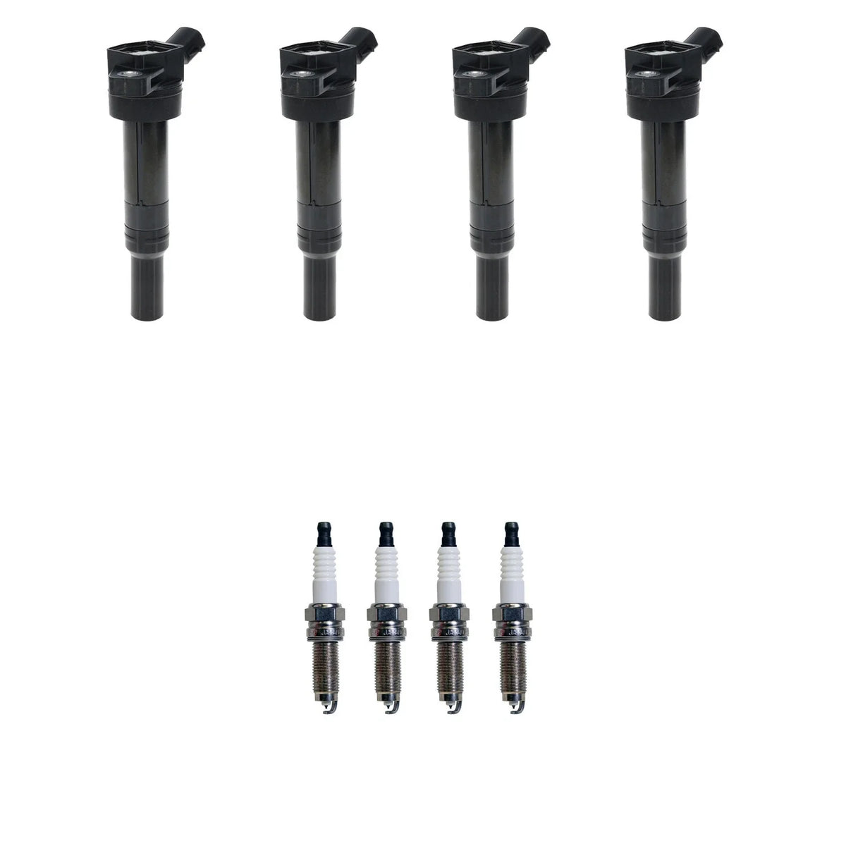 Set of 4 Ignition Coils & Denso Iridium Spark Plugs for Elantra Forte Soul (2011–2016)