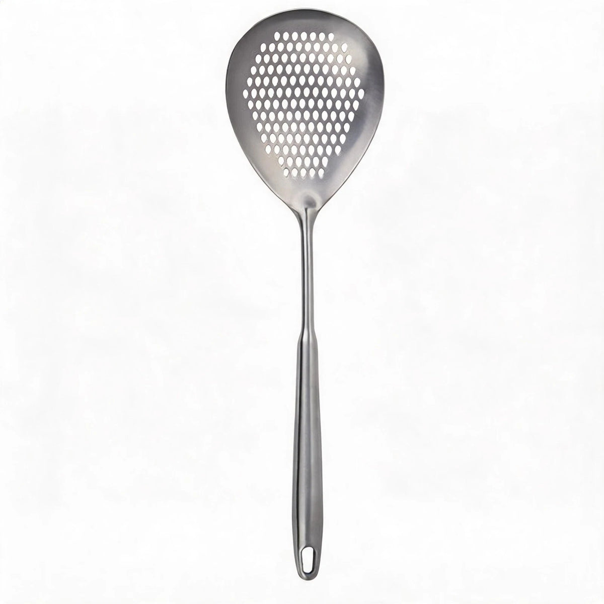 Long Handle Stainless Steel Strainer Spoon for Hot Food Handling